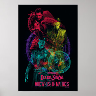 Doctor Strange Alternates Overlapping Graphic Poster