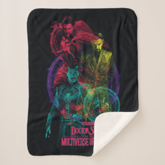 Doctor Strange Alternates Overlapping Graphic Sherpa Blanket