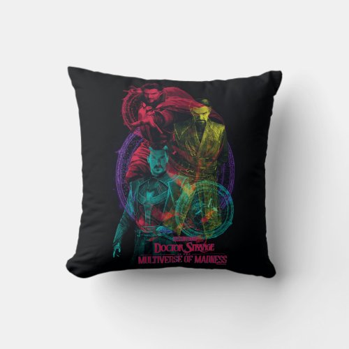 Doctor Strange Alternates Overlapping Graphic Throw Pillow
