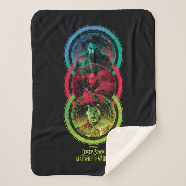 Doctor Strange Alternates Vertical Graphic Sherpa Blanket (Front)