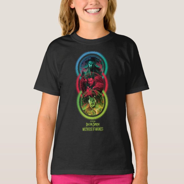 Doctor Strange Alternates Vertical Graphic T-Shirt (Front)