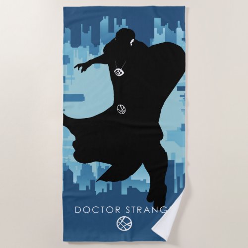 Doctor Strange Heroic Silhouette Beach Towel