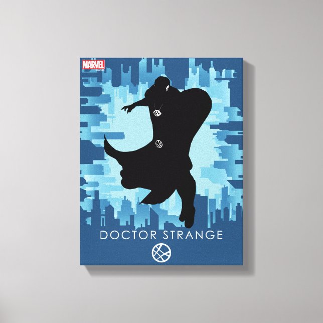 Doctor Strange Heroic Silhouette Canvas Print (Front)