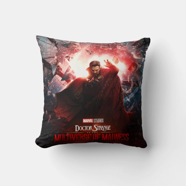 Doctor Strange in the Multiverse of Madness Poster Throw Pillow (Front)