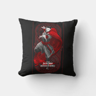 Doctor Strange Mystic Art Nouveau Graphic Throw Pillow