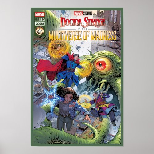 Doctor Strange Vs Gargantos Homage Comic Cover Poster