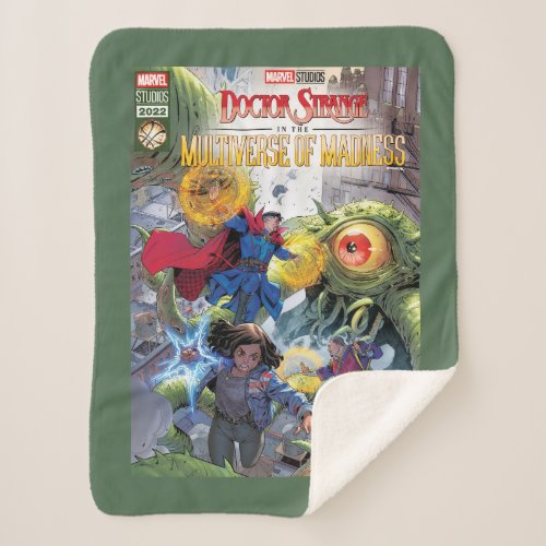 Doctor Strange Vs Gargantos Homage Comic Cover Sherpa Blanket