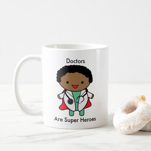 Doctor Super Hero African American Personalize Coffee Mug