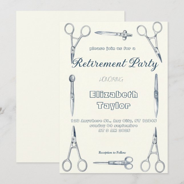 Doctor  Surgeon nurse retirement invitation (Front/Back)