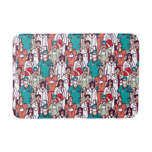 Doctor & Surgeon Pattern Bath Mat