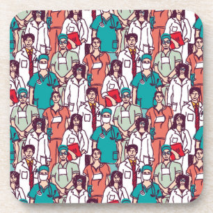 Doctor & Surgeon Pattern Beverage Coaster