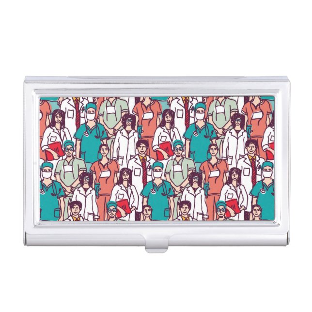 Doctor & Surgeon Pattern Business Card Case (Front)
