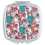 Doctor &amp; Surgeon Pattern Compact Mirror