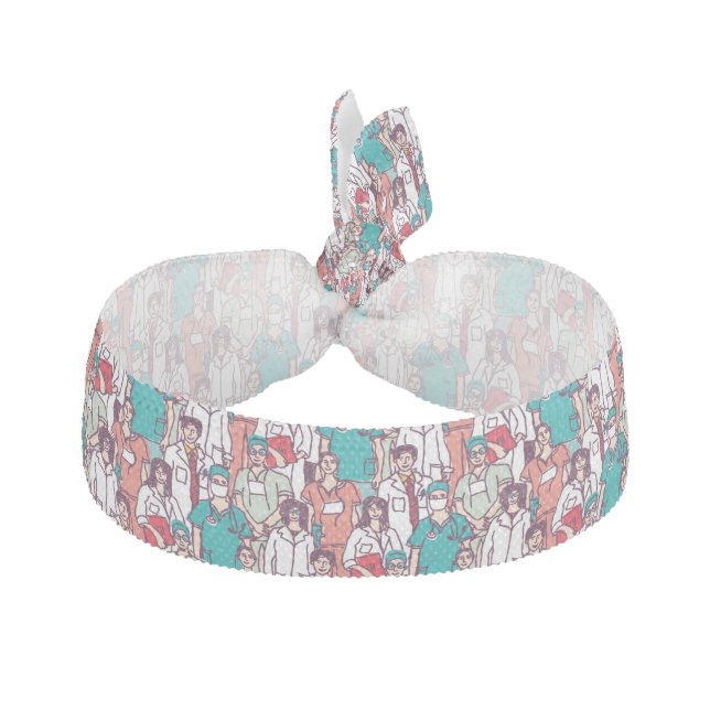 Doctor & Surgeon Pattern Elastic Hair Tie (Front)