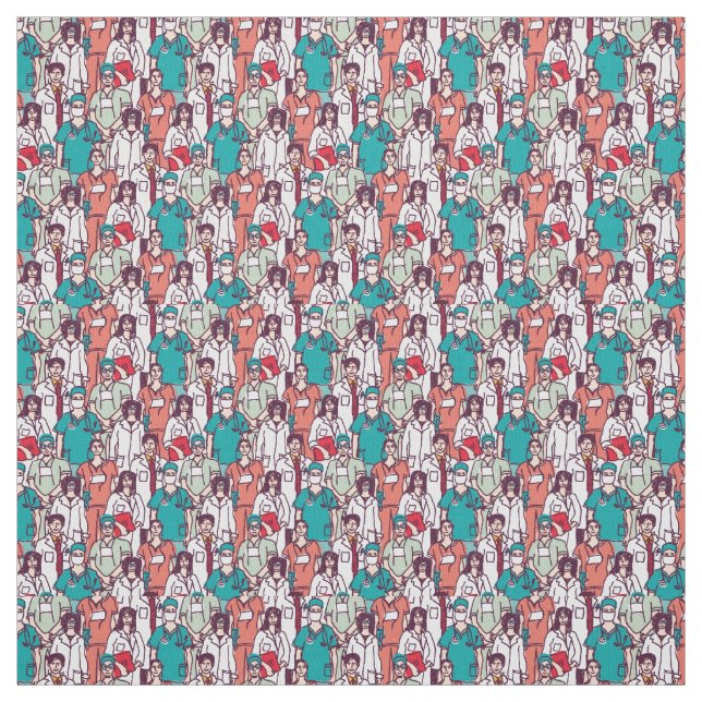 Doctor & Surgeon Pattern Fabric (Swatch)