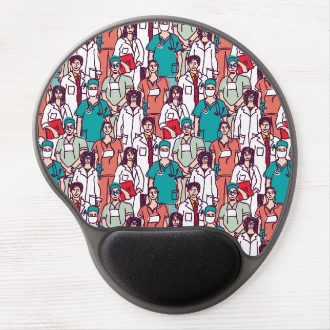 Doctor & Surgeon Pattern Gel Mouse Pad (Front)