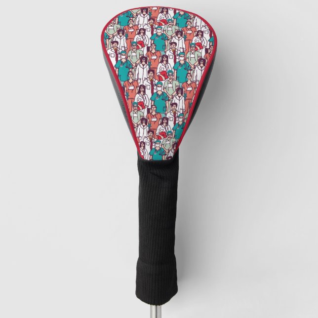 Doctor & Surgeon Pattern Golf Head Cover (Front)