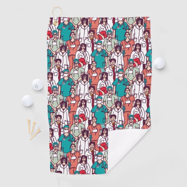 Doctor & Surgeon Pattern Golf Towel (InSitu)