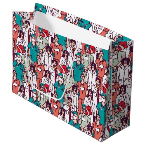 Doctor  Surgeon Pattern Large Gift Bag