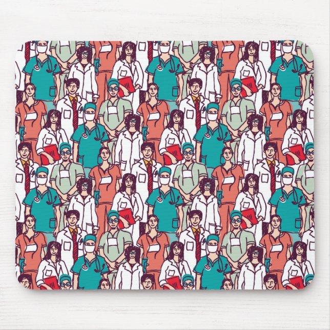 Doctor & Surgeon Pattern Mouse Pad (Front)