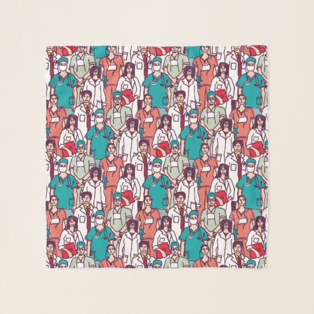 Doctor & Surgeon Pattern Scarf (Front)