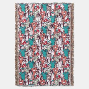 Doctor & Surgeon Pattern Throw Blanket
