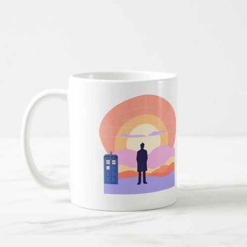 Doctor Tardis and Sunset Coffee Mug