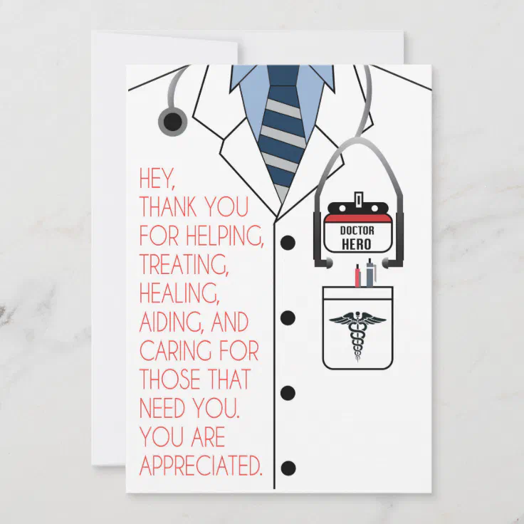 Doctor Thank You Card | Zazzle