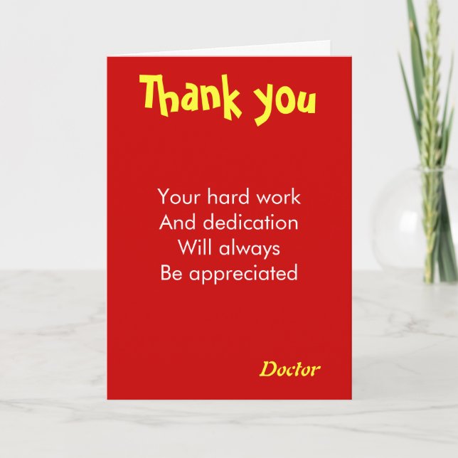 Doctor thank you cards (Front)