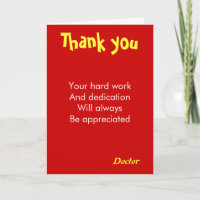 Doctor thank you cards