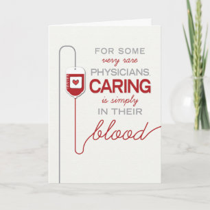 Doctor Thanks - Caring is in their Blood Letterpress Thank You Card