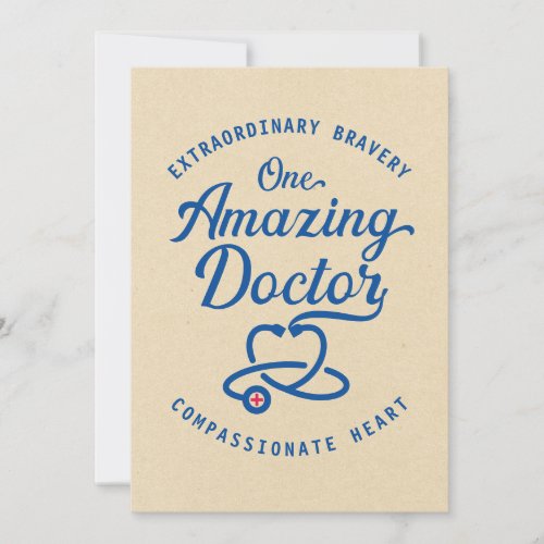 Doctor Thanks Extraordinary Bravery Compassionate Card