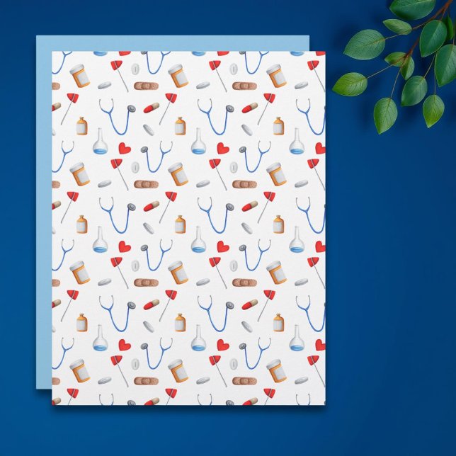 Doctor themed scrapbook patterned paper (Creator Uploaded)