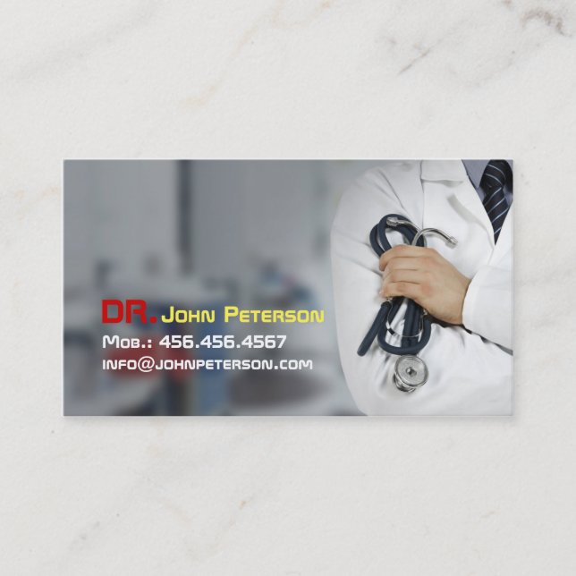 Doctor , Therapist , Ambulance , Physician Card (Front)