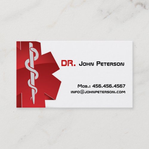 Doctor , Therapist , Ambulance , Physician Card Business Card Template
