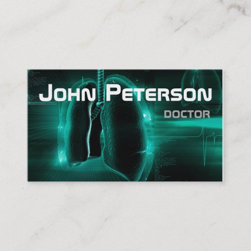 Doctor Therapist Pulmonologist Physician Card
