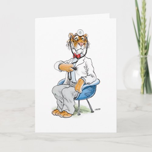 Doctor Tiger Greeting Card