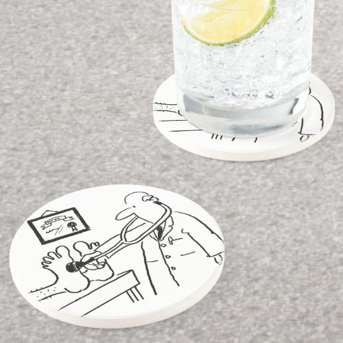 Doctor using his Stethoscope on Feet Coaster