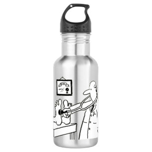 Doctor using his Stethoscope on Feet. Funny Stainless Steel Water Bottle