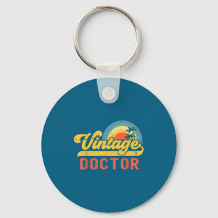 Doctor Vintage Sunset Profession Retro Artwork Keychain
