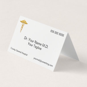 Doctor white business card