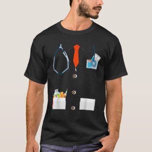 Doctor White Lab Coat Funny Halloween Costume for  T-Shirt