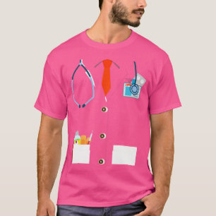 Doctor White Lab Coat Funny Halloween Costume For T-Shirt