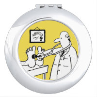 Doctor with Stethoscope Checking Feet Compact Mirror