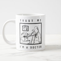 Doctor with Stethoscope Checking Feet Giant Coffee Mug