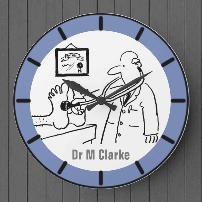 Doctor with Stethoscope Checking Feet Large Clock (Creator Uploaded)