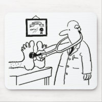 Doctor with Stethoscope Checking Feet Mouse Pad