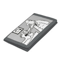 Doctor with Stethoscope Checking Feet Trifold Wallet