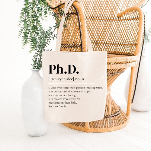 Doctoral Degree Phd Graduation New Doctor Student Tote Bag