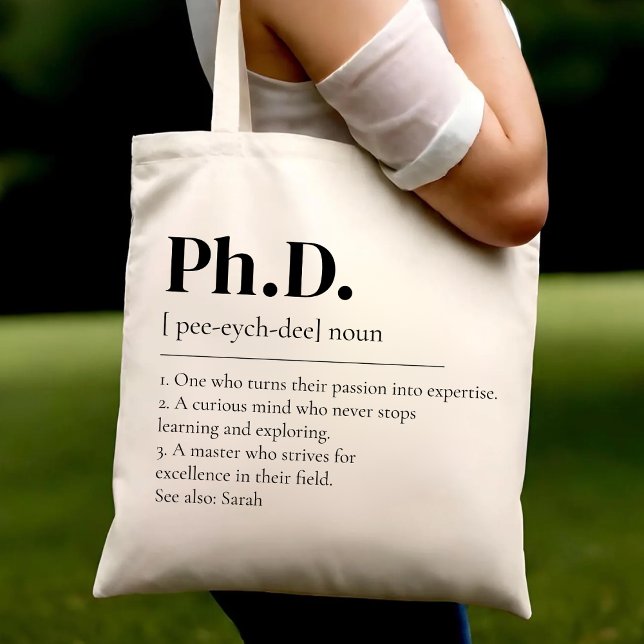 Doctoral Degree Phd Graduation New Doctor Student Tote Bag (Creator Uploaded)
